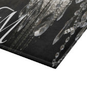 Crystal Chandelier Monogram Glass Cutting Board Snijplank (Hoek)