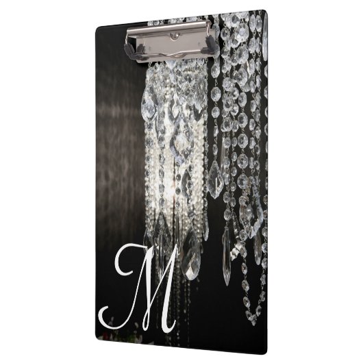 Crystal Chandelier Monogram Initiaal Clip Board Klembord (Links)