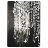 Crystal Chandelier Monogram Initiaal Clip Board Klembord (Achterkant)