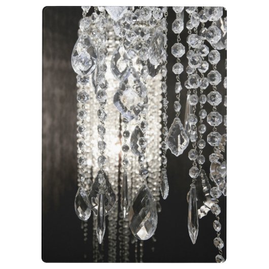 Crystal Chandelier Monogram Initiaal Clip Board Klembord (Achterkant)