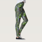 Crystal Clarity: Green Glass Frog op River Reeds Leggings (Rechts)