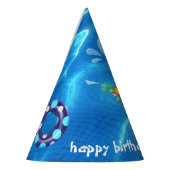 Crystal Clear Happy Birthday Pool Party Pet Feesthoedjes (Links)