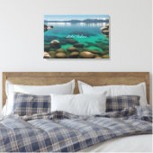 Crystal Clear Lake Tahoe Landschap Art Foto Canvas Afdruk (Insitu (Slaapkamer))