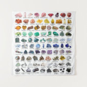 Crystal Collection Rainbow Rocks Tapisserie Carré (Devant)