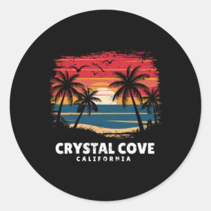 Crystal Cove State Park Californië Surfboarder Sou Ronde Sticker