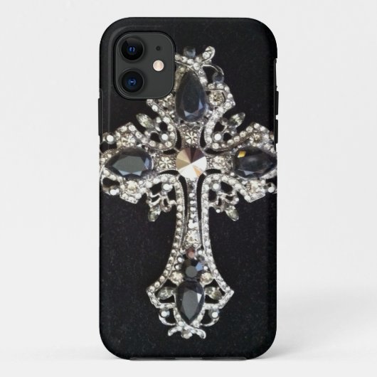 CRYSTAL CROSS BLACK VELVET PRINT Case-Mate iPhone CASE (Achterkant)