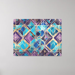 Crystal Diamonds abstract kunstcanvas Canvas Afdruk