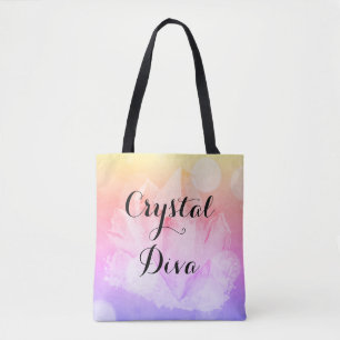 *~* Crystal Diva Gradient Lavender Pink Gold Draagtas