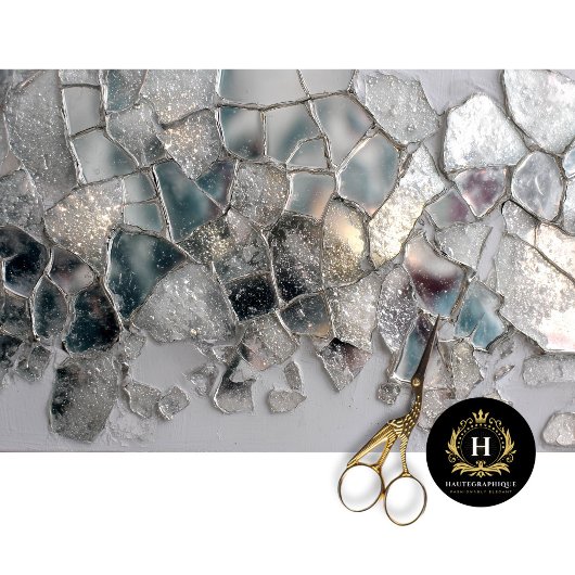 Crystal Dragon Scale Glass Decoupage Ontwerp Tissuepapier