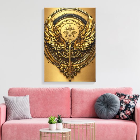 Crystal Eagle in Flight – A Mesmerizing Symbol of Canvas Afdruk (Insitu (Woonkamer))