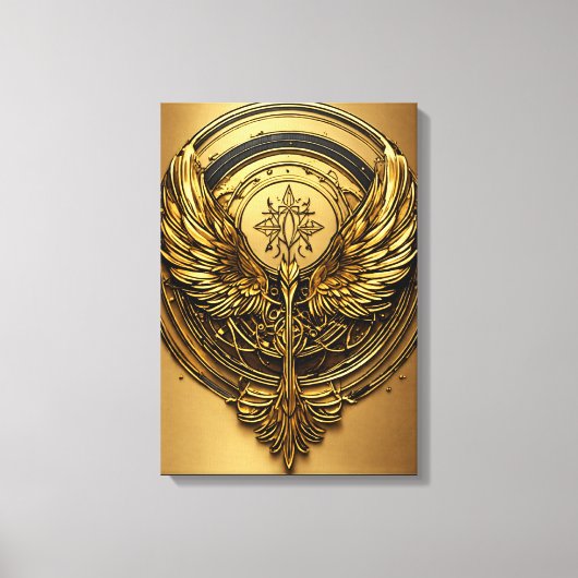 Crystal Eagle in Flight – A Mesmerizing Symbol of  Canvas Afdruk (Voorkant)