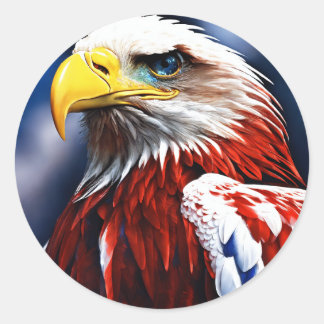 Crystal Eagle Wall Art Ronde Sticker