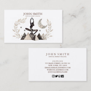 Crystal Energy Healer Chakra Spirituele meditatie Visitekaartje