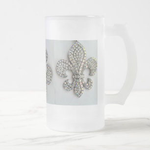 CRYSTAL FLEUR DE LIS EN BLANC MOK