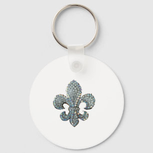 CRYSTAL FLEUR DE LIS SLEUTELHANGER