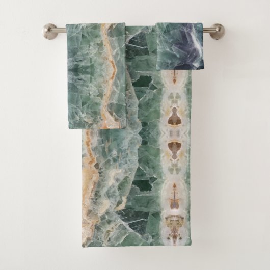 Crystal Fluorite Pattern Vivid Abstracte Gemstone Bad Handdoek (Insitu)