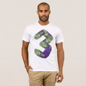 Crystal Font Number 3 Mannen T-Shirt (Voorkant volledig)