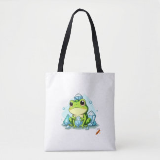 Crystal Frog Canvas tas: Schattigee kikker met kri Draagtas