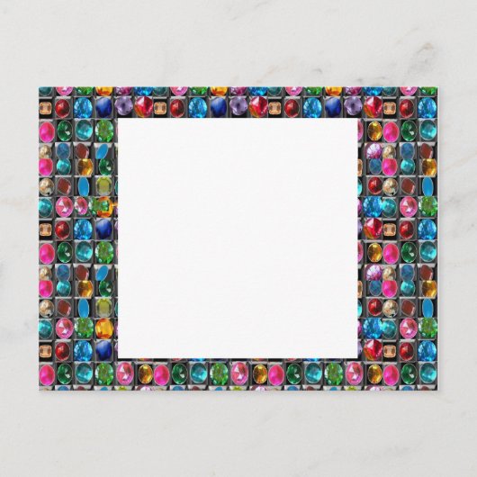 CRYSTAL GEM PAREL LIJST BLANKS : DIY 2014 BRIEFKAART (Voorkant)