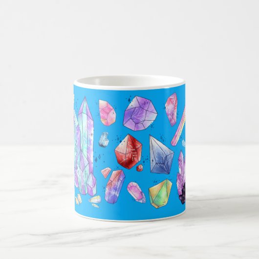 Crystal Gemstone Custom Full Wrap Coffee Mok (Center)
