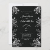 Crystal Gothic Wedding Invitation Witchcraft Kaart (Voorkant)