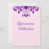 Crystal Grand Ballroom Anniversaire Invitation vio (Dos)