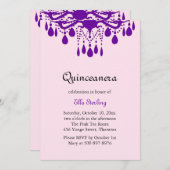 Crystal Grand Ballroom Anniversaire Invitation vio (Devant / Derrière)