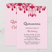 Crystal Grand Ballroom Invitation d'anniversaire ( (Devant / Derrière)