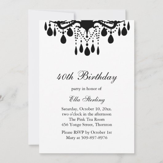 Crystal Grand Ballroom Invitation d'anniversaire ( (Devant)