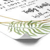 Crystal greenery Popcorn Bar bruiloft Poster (Hoek)