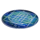 Crystal Grid Sacred Geometry Glass Base Snijplank (Hoek)