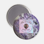 Crystal Hayvan Magnet met Charoite Afbeelding Magneet (Voorkant / Achterkant)