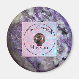 Crystal Hayvan Magnet met Charoite Afbeelding Magneet