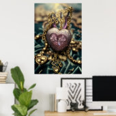 Crystal Heart Amulet Poster (Thuiskantoor)
