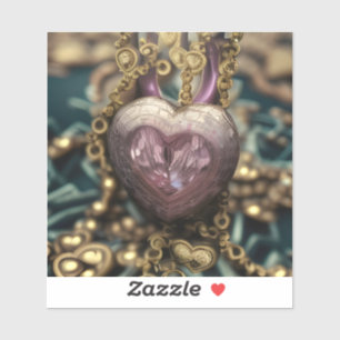 Crystal Heart Amulet Sticker