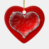 Crystal Heart Keramisch Ornament (Achterkant)