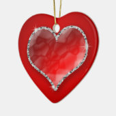 Crystal Heart Keramisch Ornament (Links)