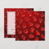 Crystal Hearts Invitation de la Saint Valentin (Devant / Derrière)
