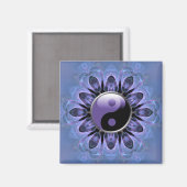 Crystal Hearts Paars Yin Yang Magnet Magneet (Voorkant / Achterkant)