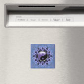 Crystal Hearts Paars Yin Yang Magnet Magneet (Insitu (Vaatwasser))