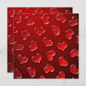 Crystal Hearts Valentijnsdag Kaart (Voorkant / Achterkant)