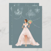 Crystal - Invitation à la douche nuptiale (Devant / Derrière)