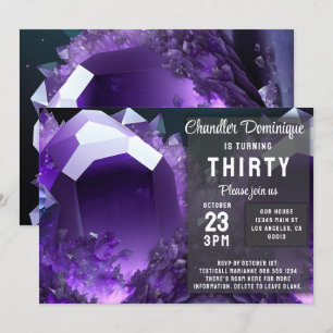 Crystal Jewel Aquarius Amethyst Februari Verjaarda Kaart