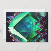 Crystal Jewel Green Emerald Edelsteen May Birthday Kaart (Achterkant)