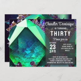 Crystal Jewel Green Emerald Edelsteen May Birthday Kaart