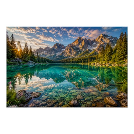 Crystal Lake Reflection Poster Perfect Poster (Voorkant)