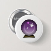 Crystal Magic Ball - Emoji Ronde Button 5,7 Cm (Voorkant /achterkant)