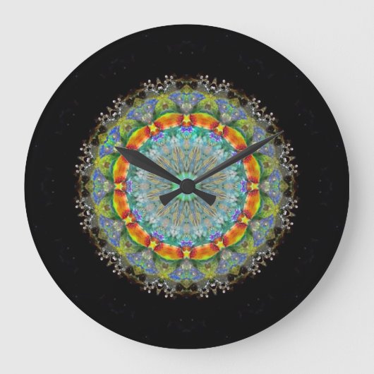 Crystal Mandala Horloge murale (Recto)