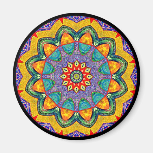"Crystal Mandala Quilt" Magneet (Voorkant)