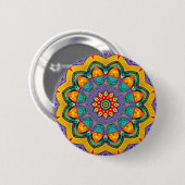 "Crystal Mandala Quilt" Ronde Button 5,7 Cm (Voorkant /achterkant)